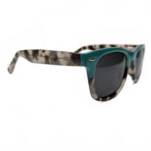 Blue Planet Trendy Retro Polarized Sunglasses Teal Leopard Print Dylan BP19631