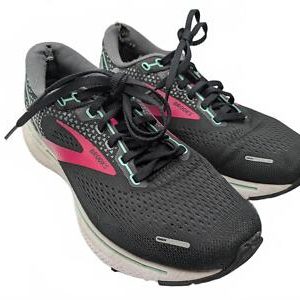 Brooks Ghost Running Shoes Womens Size 8 D Wide Navy Pink 12829
