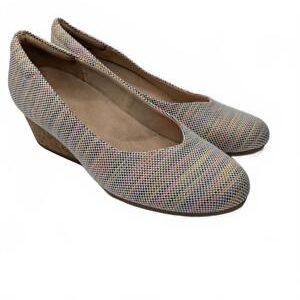 Dr. Scholls Shoes Wedge Heels Colorful Slip On Womens Size 9 M Orthopedic