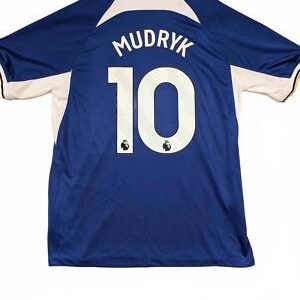 Nike Chelsea FC Mudryk 10 Jersey Blue Dri Fit 2023 Home Kit Mens XL