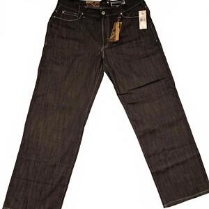 Enyce Men's Dark Denim Embroidered Jeans - Size 40x34 Deadstock NWT Baggy