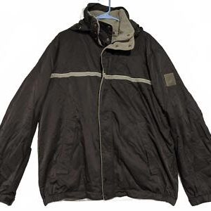 Nautica Men's Black Hooded Reversible Jacket Nylon Polyester Size Large