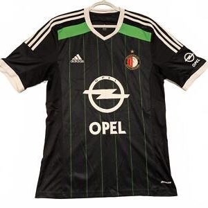 Adidas Feyenoord Rotterdam Soccer Jersey OPEL - Black and Green Climacool Medium