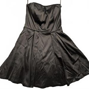 White House Black Market Elegant Black A-Line Dress Womens Size 6