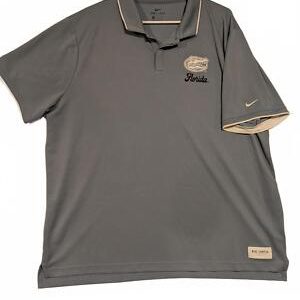 Nike Dri-FIT Florida Gators Polo Shirt XXL Gray Embroidered Golf Nike Campus Men