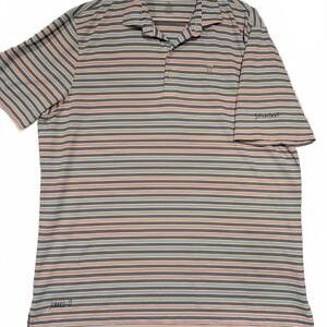 Johnnie O Silverleaf Golf Polo Shirt Pastel Stripe Performance Mens XL