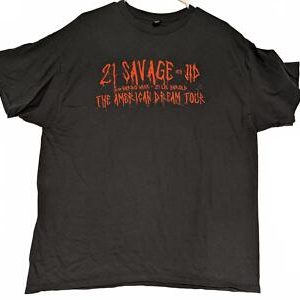 Gildan 21 Savage JID The American Dream Tour Black T-Shirt 2024 Mens Large