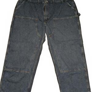 Carhartt Double Front Logger Dungaree Denim Jeans Pants Mens 52x30 Carpenter