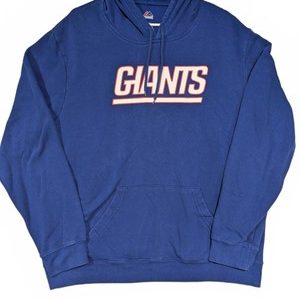 Vintage Majestic Giants Blue Hoodie Pullover Sweatshirt Mens XL