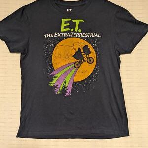 E.T. The Extra-Terrestrial T-Shirt Graphic Movie Tee Black Womens M