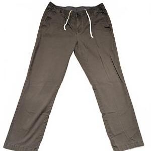 Pacsun Stylish Olive Green Loose Cargo Pants with Drawstring Medium 33x28