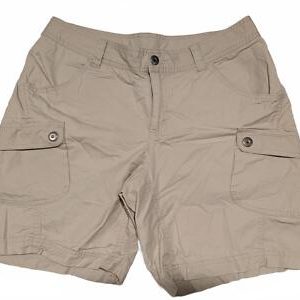 Columbia Hiking Cargo Shorts Beige Utility Outdoor Cotton Summer Womens Size 8