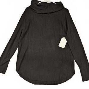 Raya New York Womens Black Ribbed Hem Cowl Neck Sweater Pullover Top Large