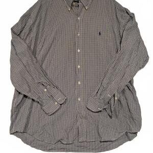 Ralph Lauren Classic Collared Plaid Button-Up Shirt 100% Two Ply Cotton Mens XXL