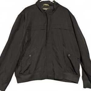 Kenneth Cole Reaction Men's Black Windbreaker Jacket Vented - Size XXL