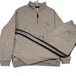 Nautica Men's 1/4 Zip Sweatshirt and Jogger Sweatpant Tracksuit Set - Mens Small