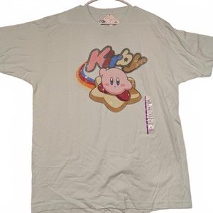 Kirby Graphic T Shirt Blue Short Sleeve Cotton Nintendo XL Mens Licensed