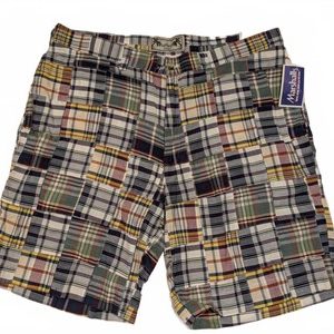 Charleston Twills Patchwork Madras Plaid Cotton Shorts Multicolor Mens 40x9