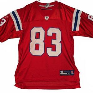 Reebok Authentic NFL On Field Patriots #83 Wes Welker Jersey Red Mens M 2011