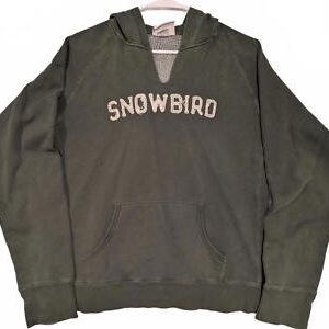 Genuine Pigment Dyed Snowbird Hoodie Green Pullover Mens Size XL
