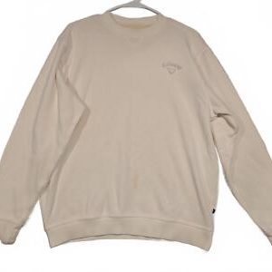 Callaway Golf Sport Sweatshirt White Crewneck Mens Medium