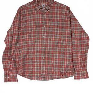 Southern Tide Classic Fit Casual Red Plaid Button-Up Shirt Mens Medium