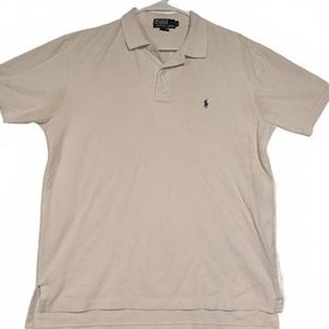 Polo Ralph Lauren Classic Fit Cream White Short Sleeve Polo Shirt Mens Large