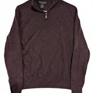 The Mens Store Bloomingdales Cashmere Quarter Zip Pullover Sweater Mens Large