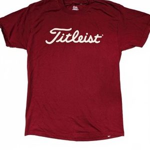Titleist FootJoy Hanes Beefy-T Red Graphic Golf Shirt Large Mens L Tee Vintage