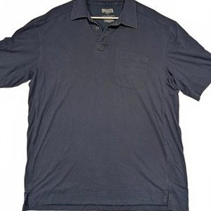 Duluth Trading Longtail T Polo Shirt Coolmax Blue Pocket Mens Large Honduras
