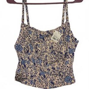 Free People Back on Track Printed Crop Top - Size M