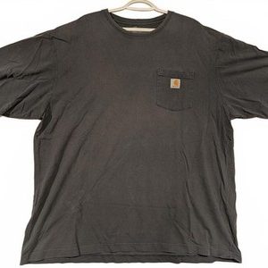 Carhartt Pocket T Shirt - Charcoal Gray Mens 2XL