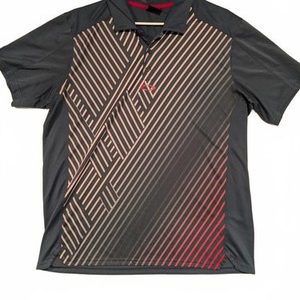 Oakley Performance Gradient Stripe Golf Polo Shirt Athletic Fit Mens XL