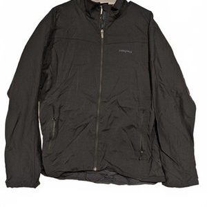 Patagonia Lightweight Full-Zip Jacket Mens Large Black Nylon Water Resistant