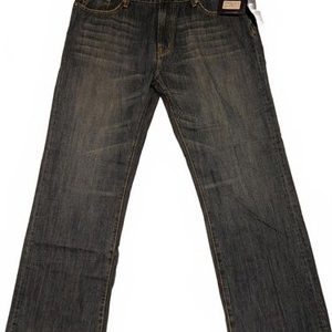 Seven7 Premium Bootcut Jeans Yellow Stitch Dark Wash Denim Mens 38x32 NWT