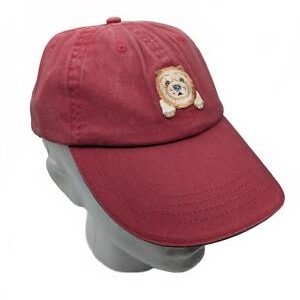 Lion Embroidered Strapback Baseball Hat Cap - Perfect for Animal Lovers Red NWT
