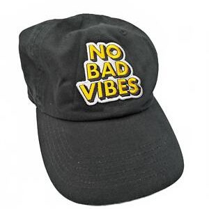 No Bad Vibes Black Baseball Hat Cap