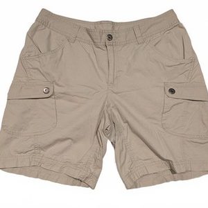 Columbia AL4020 Cargo Hiking Utility Shorts Tan Lightweight Womens Size 8 32x7