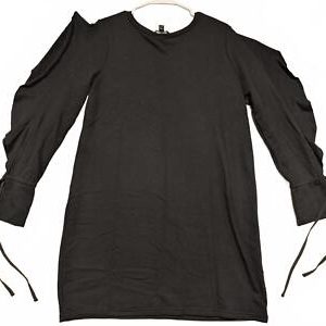Project Runway Long Sleeve Tie Cuff Dress Black Womens XL