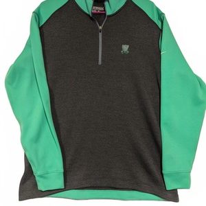 Nike Golf Tour Performance Dri-Fit Quarter Zip Pullover Green Mens Large