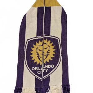 Adidas Orlando City Sc Jacquard Scarf Gold & Purple One Size