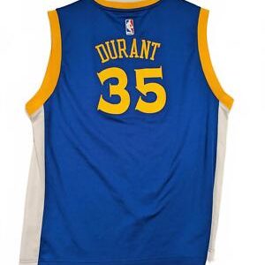 Adidas Golden State Warriors Kevin Durant Basketball Jersey - Youth XL Blue Gold