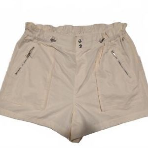 Calia Cream Casual Shorts with Functional Zipper Pockets Womens Large 32 Elastic