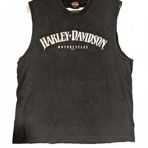 Harley Davidson Vintage Sleeveless Tank Mens Large Ukes Motorcycles Kenosha WI