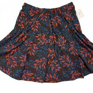 Lularoe Madison Floral Skirt - 3XL 39x25 Stretch Red Navy Blue