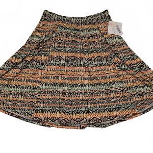 Lularoe Madison Midi Skirt - Colorful Geometric Print - Size L 30x23 Stretch