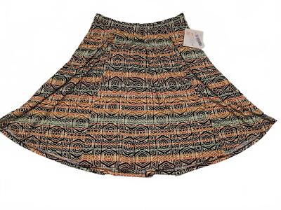 Lularoe Madison Midi Skirt - Colorful Geometric Print - Size L 30x23 Stretch