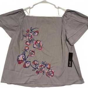 APT 9 Stylish Off-Shoulder Floral Embroidered Top Womens XL 22x23