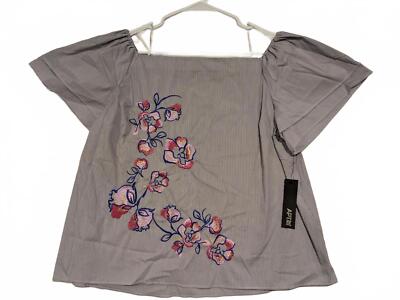 APT 9 Stylish Off-Shoulder Floral Embroidered Top Womens XL 22x23