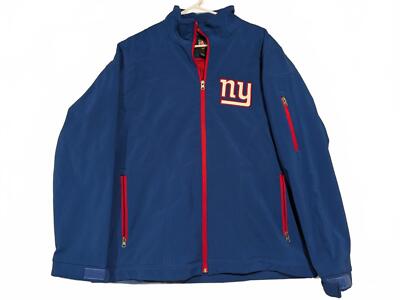 New York Giants Logo Softshell Jacket  Blue Red Mens Large 25x28